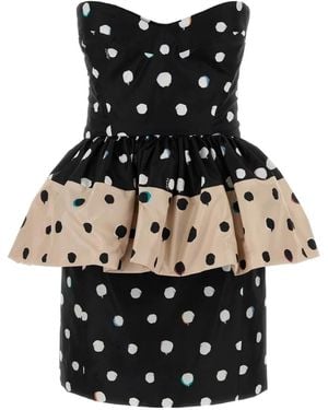 Fendi Printed Taffeta Dress - Black