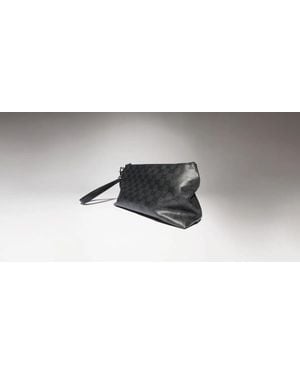 Gucci Wristlet Clutch With Logo Pattern - Black