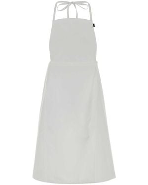 Miu Miu Poplin Apron - White