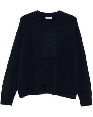 Soft Goat Wool Crewneck Jumper - Blue