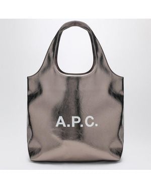 A.P.C. Ninon Metallic Tote Bag - Gray