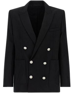 Balmain Grain De Poudre Blazer - Black