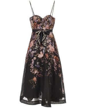 Zimmermann Valiant Organdy Midi Dress - Black