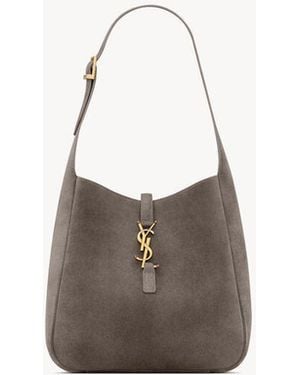 Saint Laurent Small Le 5 À 7 Suede Bag - Natural