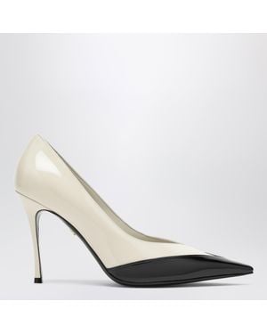 Ferragamo Two-Tone Yasmin 95 Pumps - White