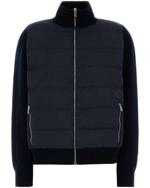 Miu Miu Dark Stretch Cashmere Blend Jacket - Blue