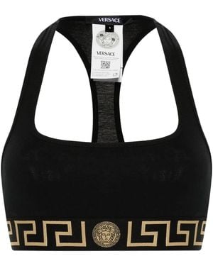 Versace Cotton Bras Bralette - Black