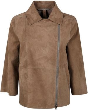 The Jackie Leathers Gaia Suede Jacket - Brown