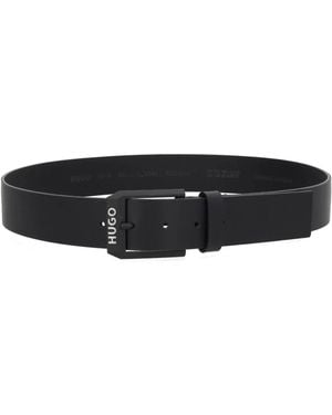 HUGO Leather Belt - Black