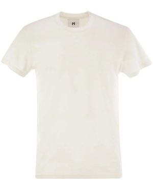 PT Torino Silk And Cotton T-Shirt - White