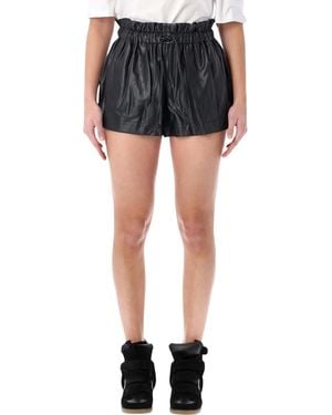 Isabel Marant Isabel Marant Etoile Marant Étoile Naline Faux Leather Shorts - Black