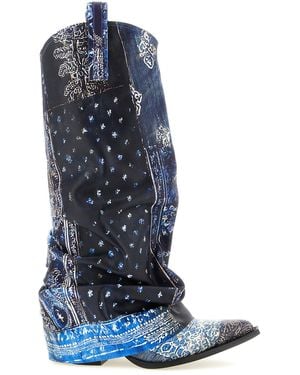 R13 'Mid Cowboy' Boots - Blue