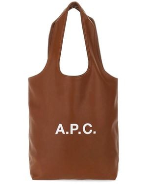 A.P.C. Borsa Tote "Ninon" Small - Brown