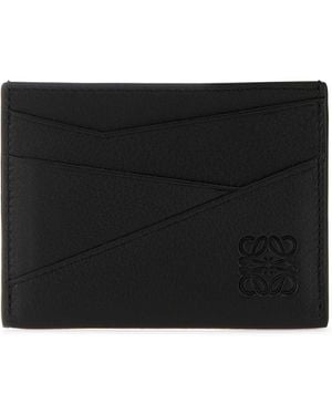 Loewe Puzzle Edge Plain Cardholder - Black