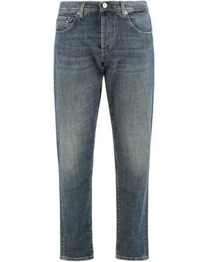 Slowear Slim Fit Jeans With Five Pockets - Blue