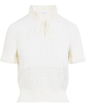 McQueen Lace Top - White