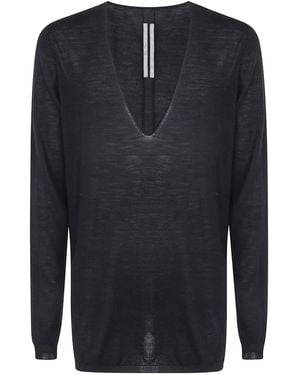 Rick Owens "Oversized V" Jumper - Blue