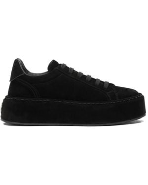 Casadei Suede Leather Rubber Sneakers - Black