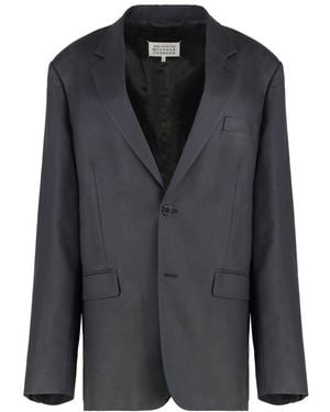 ジャケット Maison Margiela Black mohair blend oversize blazer Maison Margiela Black Mohair Blend Oversize Blazer | Lyst