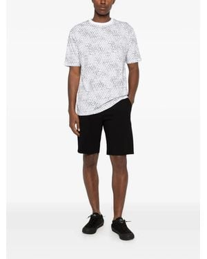 KARL LAGERFELD Logo-Embroidered Elasticated Shorts - White