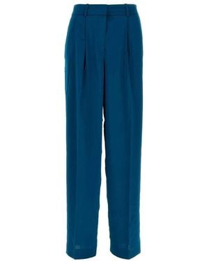 MICHAEL Michael Kors Michael By Michael Kors Satin Wide Leg Pant - Blue