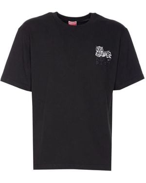 KENZO "Gots Happy Tiger" Embroidered Classic T-Shirt - Black
