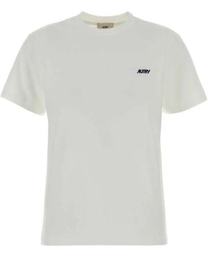 Autry Embroidered Logo Tee - White