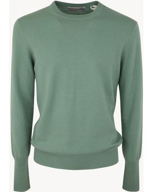 Ballantyne Cashmere Round Neck Pullover - Green