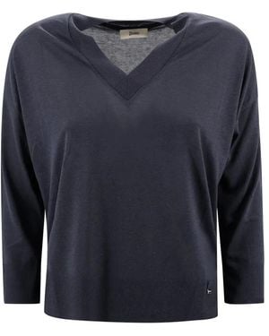 Herno Midnight Lyocell Blend T-Shirt - Blue