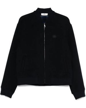 Etro Embroidered Bomber Jacket With Zip Closure - Black