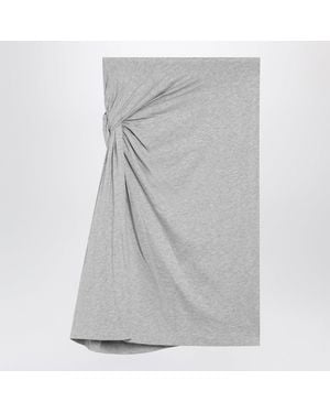 Dries Van Noten Mélange Skirt With Draped Detail - Grey