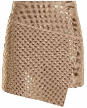 ANDREADAMO Sequin Knit Skirt - Natural