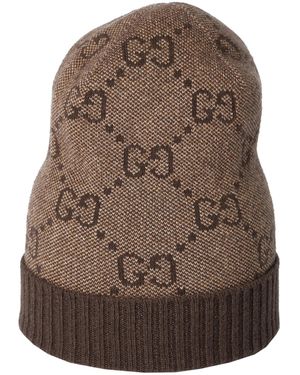 Gucci Cashmere Viscose Hat Nuancie - Brown