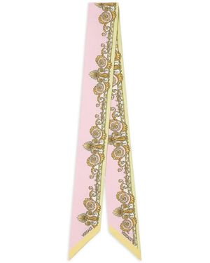 Versace Spring Barocco-Print Silk Twill Lavallière - Metallic