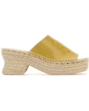 Loewe Petal Espadrille Slide 80 - Yellow