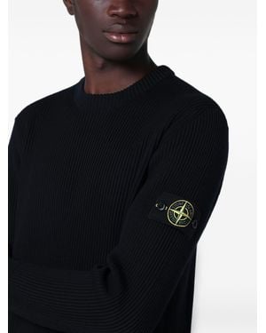 Stone Island Virgin Wool Crew Neck - Blue