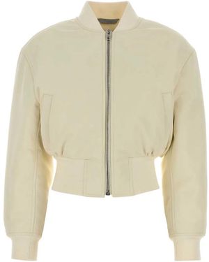 Balenciaga Ivory Polyester Bomber Jacket - Natural