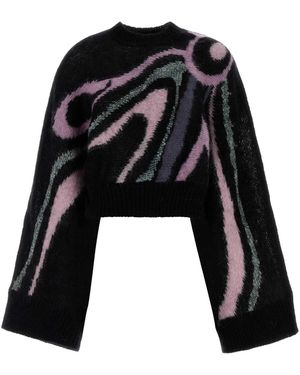 PUCCI Logo Cotton Sweatshirt - Black