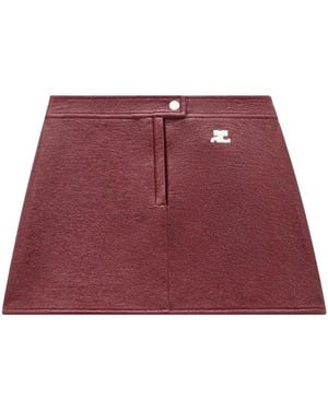 Courreges Courregès Percju001Vy0014 Vinyl Mini Skirt - Red