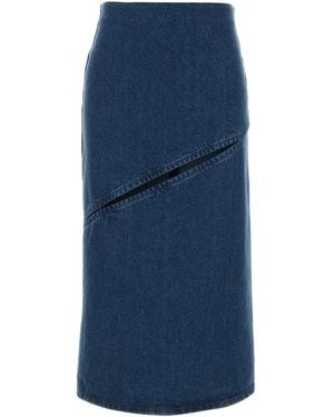 Jil Sander Denim Skirt 02 Treated - Blue