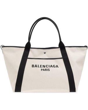 トートバッグ BALENCIAGA SAND CANVAS SMALL BIARRITZ SHOPPING BAG Balenciaga Sand Canvas Small Biarritz Shopping Bag in