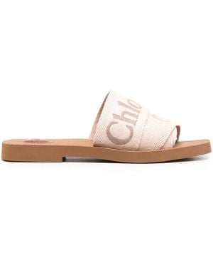 Chloé Woody Flat Sandals - Pink
