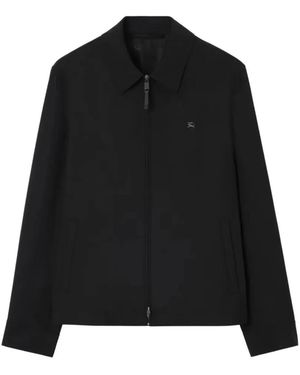 Burberry Bloomsbury Harrington Twill Zip-Up Jacket - Black