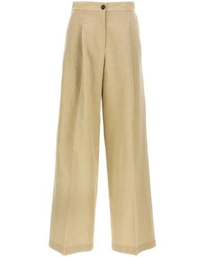 Yves Salomon Linen Pants - Natural
