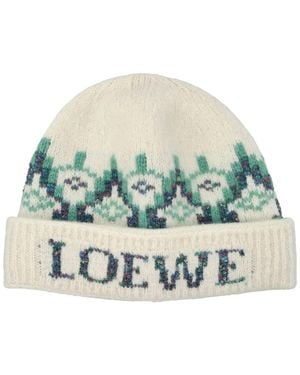 Loewe Fair Isle Beanie - Green