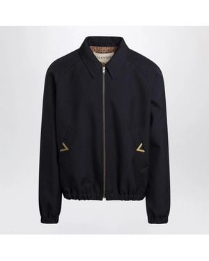 Valentino Bomber Jacket With Vgold Pockets - Black