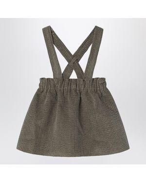 Teddy & Minou Moss Ribbed Overalls - Brown
