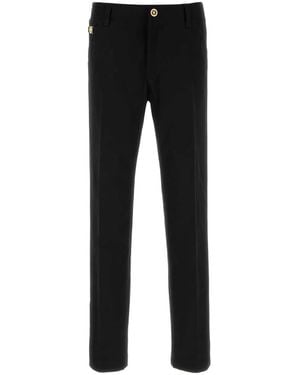 Versace Informal Pant Cotton Gabardine Fabric - Black
