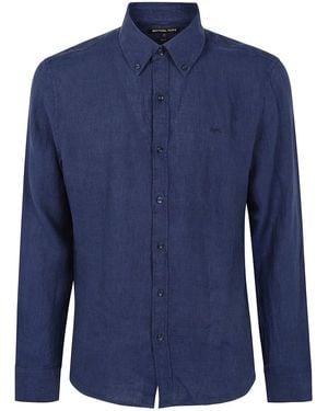 Michael Kors Long Sleeves Linen Shirt - Blue