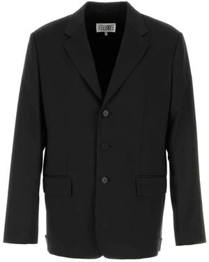MM6 by Maison Margiela Jersey Blazer - Black